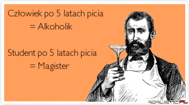 Alkoholik i magister - różnica