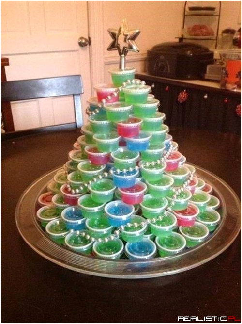 A Christmas Tree of Jello Shots