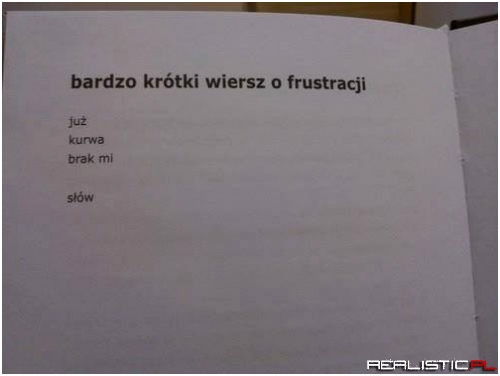 Bardzo krótki wiersz