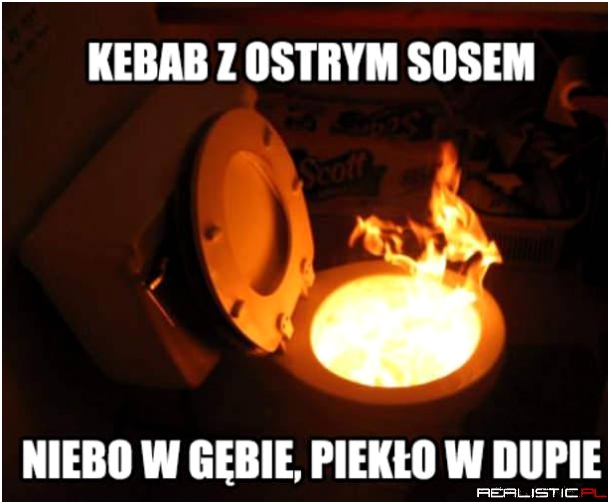 Kebab z ostrym sosem