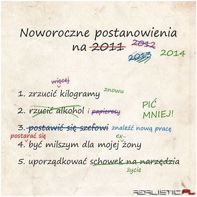 Noworoczne postanowienia na...