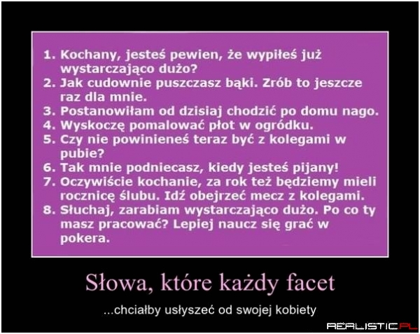 Słowa, które każdy facet...