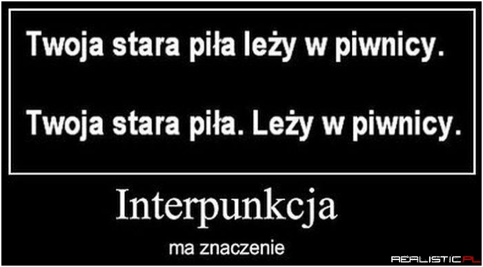 Interpunkcja ;)