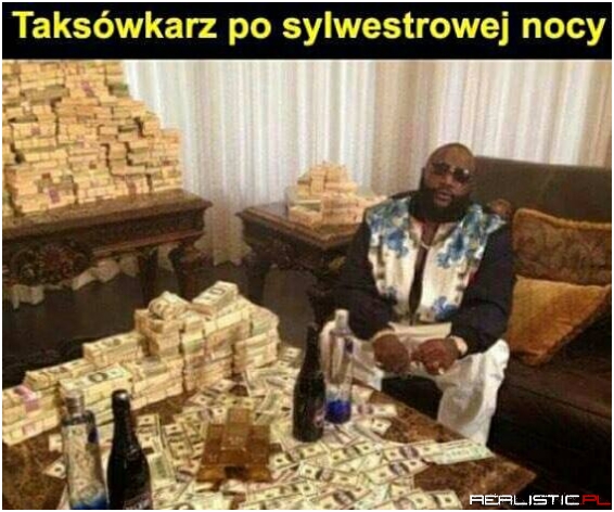 Taksówkarz po sylwestrowej nocy ;)