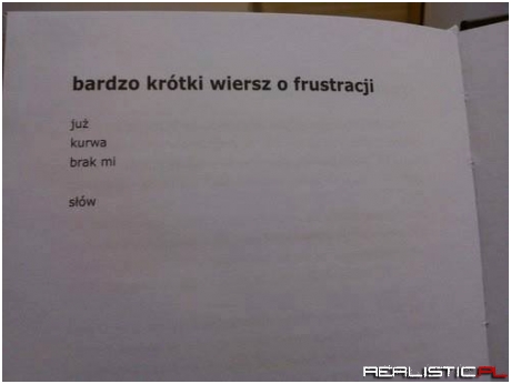 Bardzo krótki wiersz