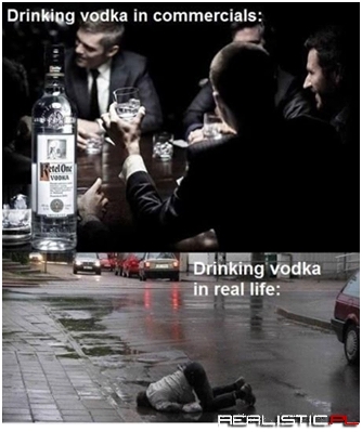 Drinking vodka