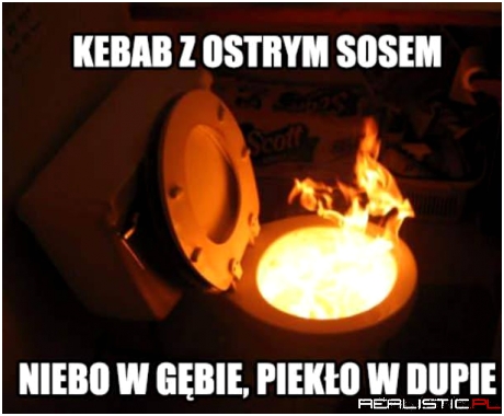 Kebab z ostrym sosem