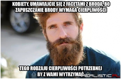 Facet z brodą