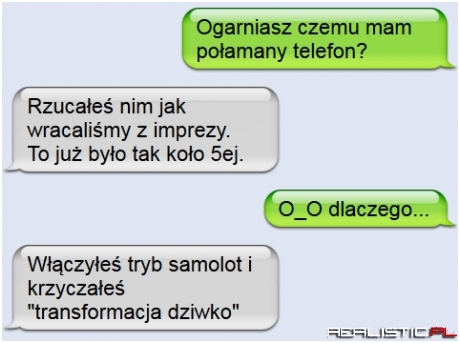 Połamany telefon