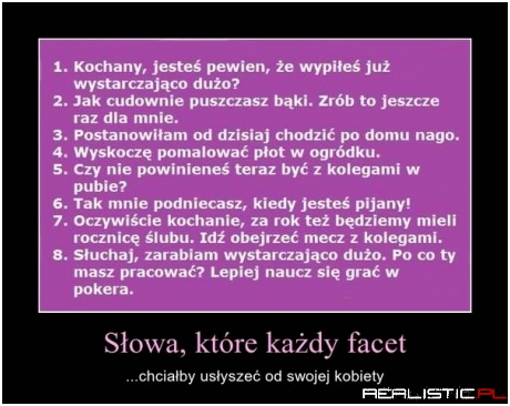 Słowa, które każdy facet...