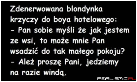 Zdenerwowana blondynka ;)